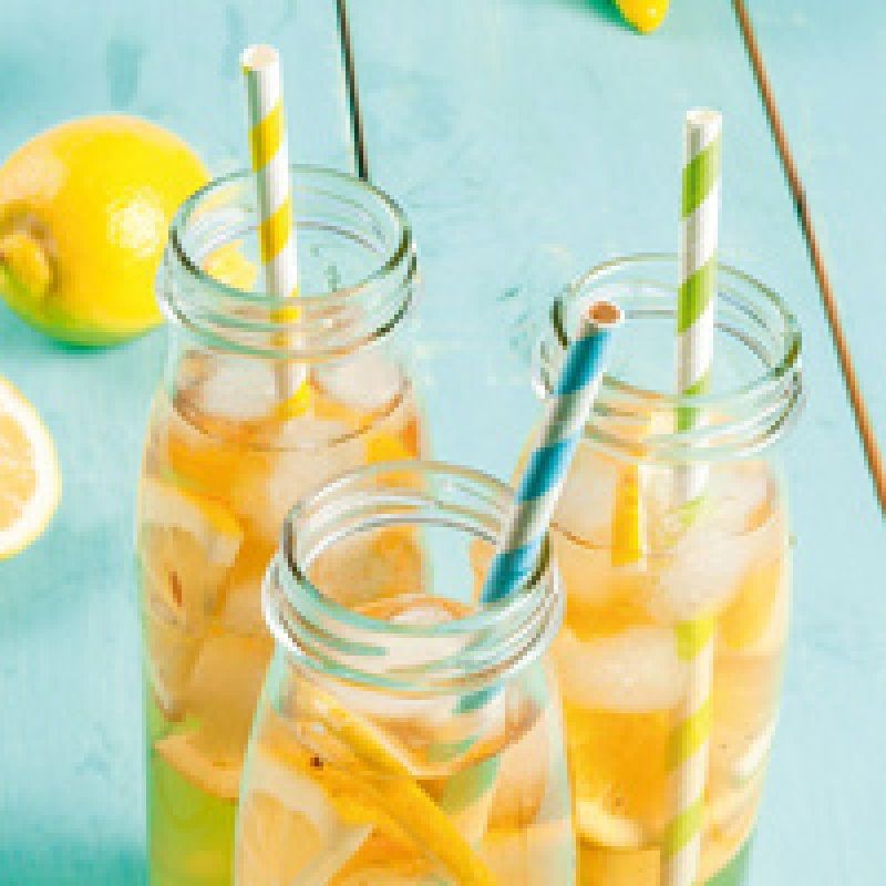 NATURE Star Paille en papier, 197 mm, rayé jaune/blanc