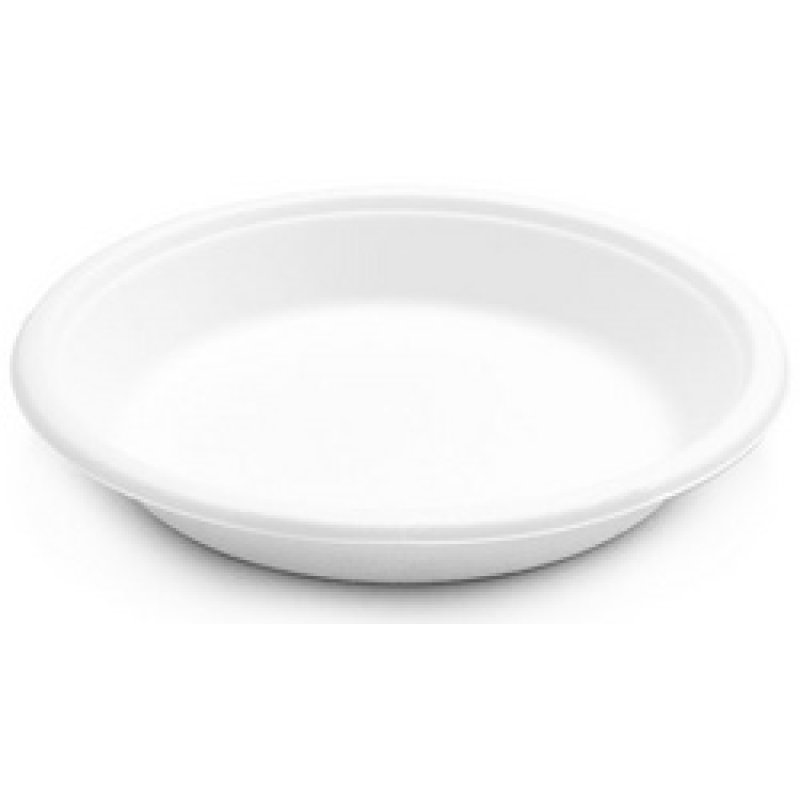 NATURE Star Assiette en canne à sucre Bordofino, rond, blanc