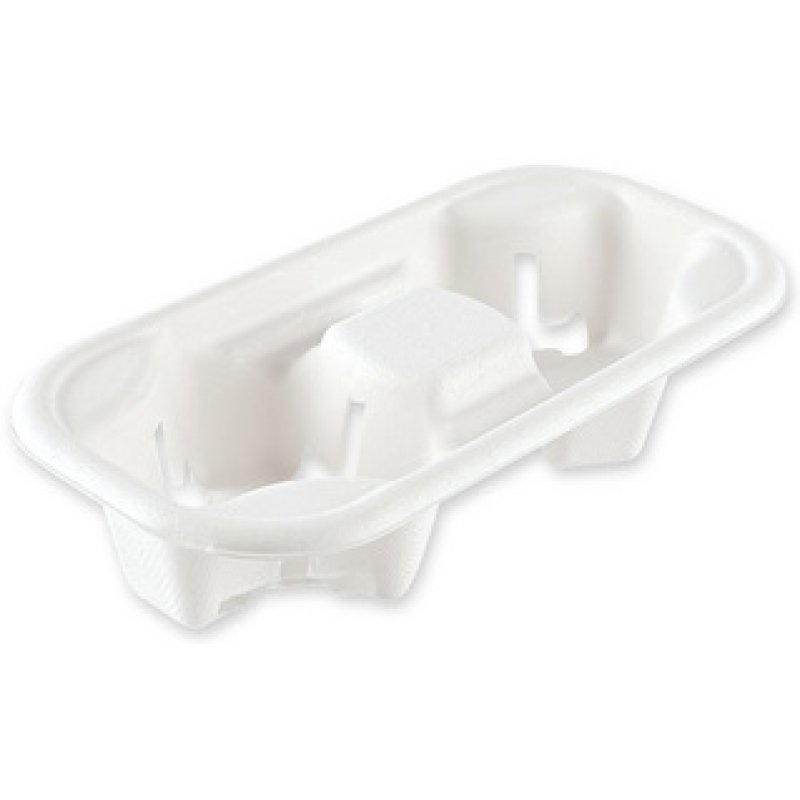 NATURE Star Porte-gobelets Double, canne à sucre, blanc