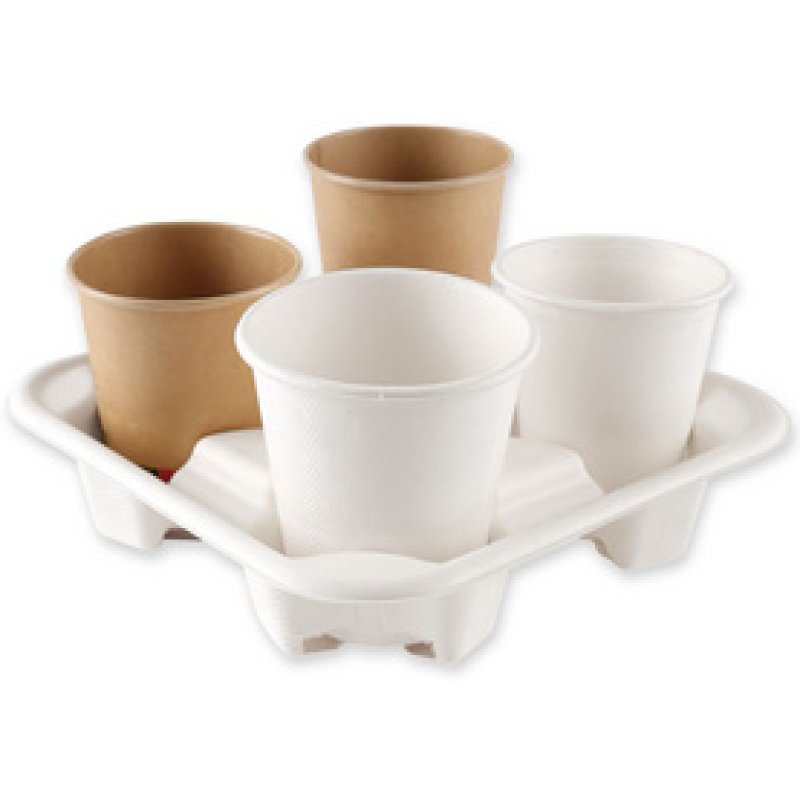 NATURE Star Porte-gobelets Double, canne à sucre, blanc