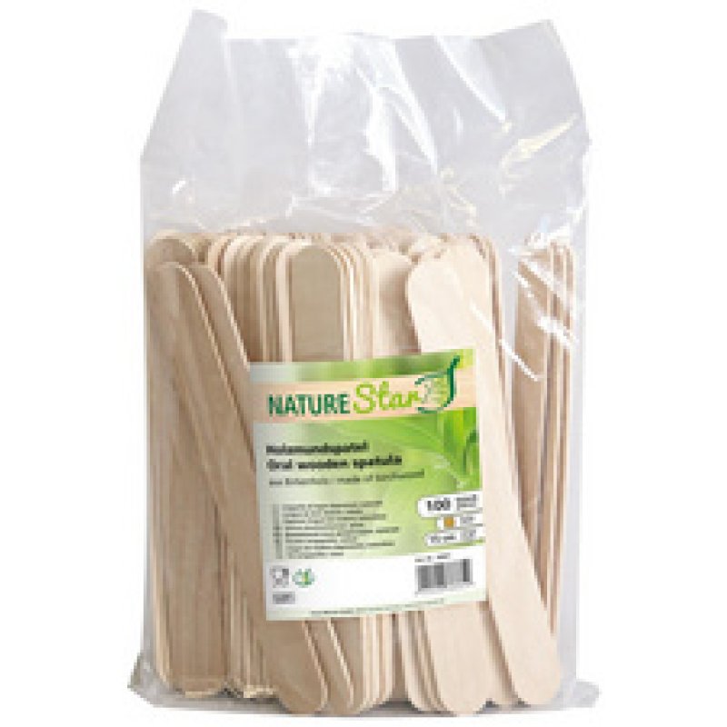 NATURE Star Abaisse-langue, en bouleau, longueur: 150 mm