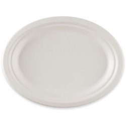 NATURE Star Assiette en canne à sucre, ovale, 265 x 200 mm
