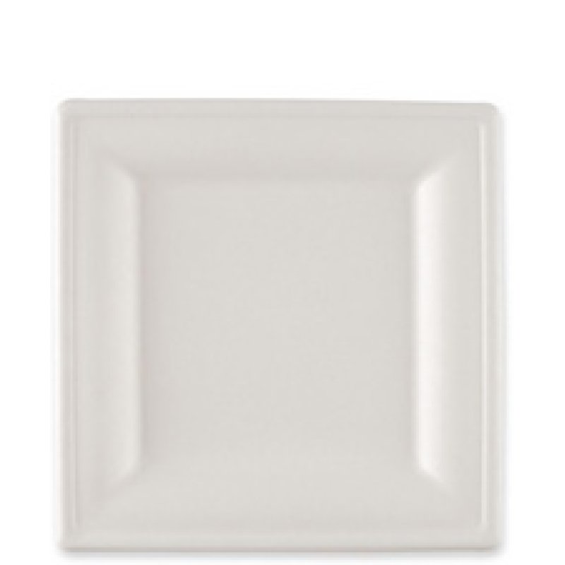 NATURE Star Assiette en canne à sucre, carré, 200 x 200 mm