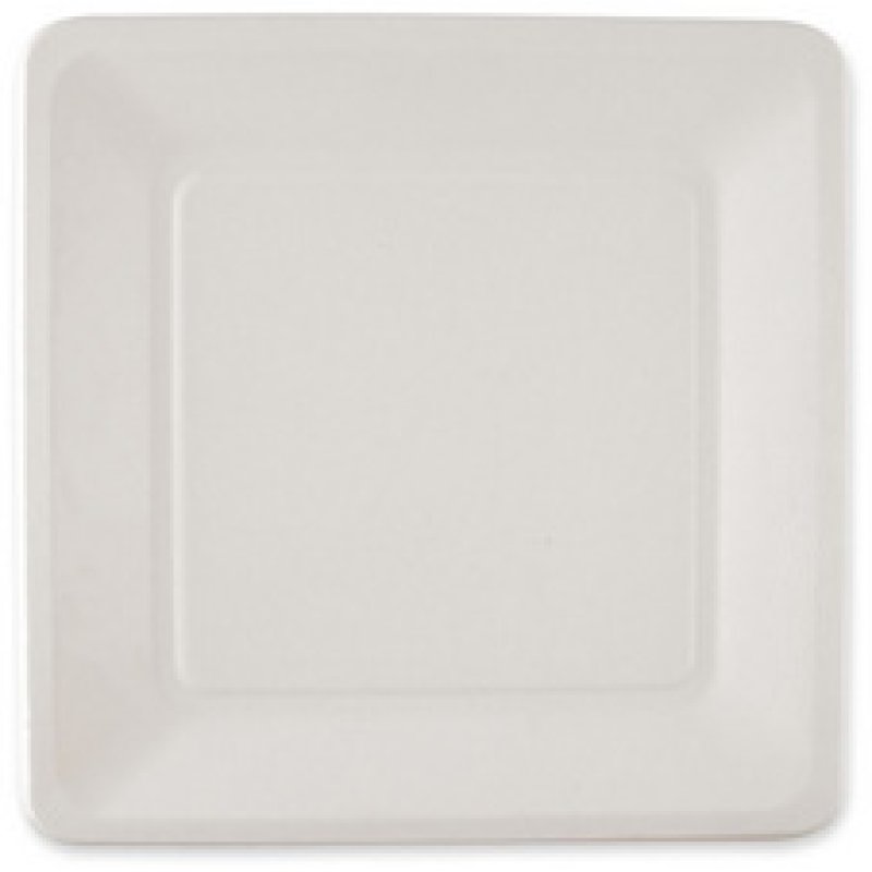 NATURE Star Assiette en canne à sucre, carré, 260 x 260 mm