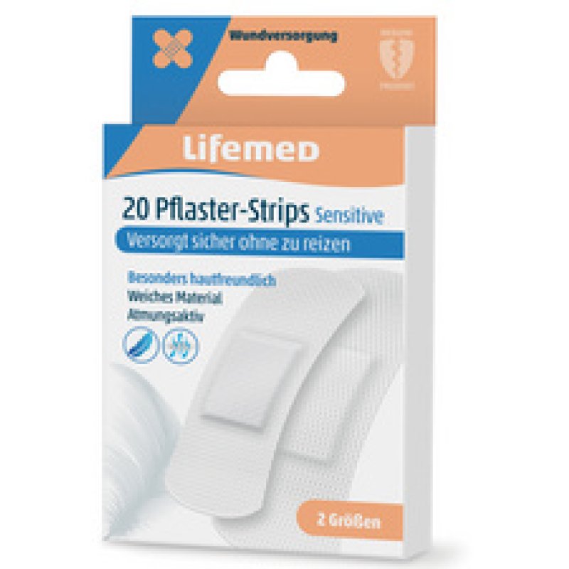 Lifemed Pansements "Sensitive", blanc, pack de 10