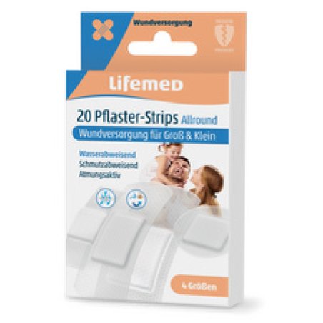 Lifemed Pansements "Allround", pack de 100, mi-transparent