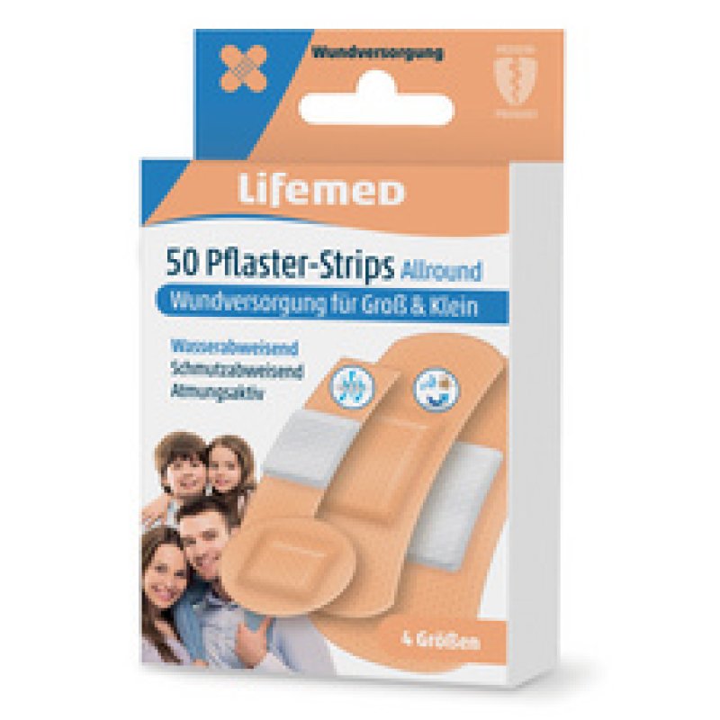 Lifemed Pansements "Allround", pack de 100, couleur chair