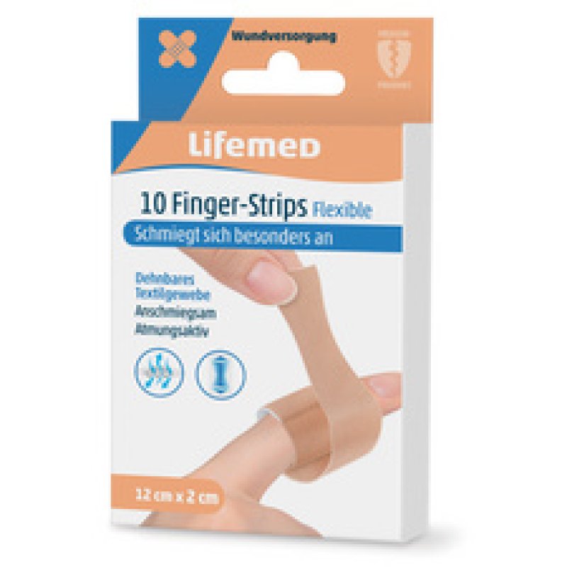 Lifemed Pansements pour doigts "Flexible", pack de 10, chair