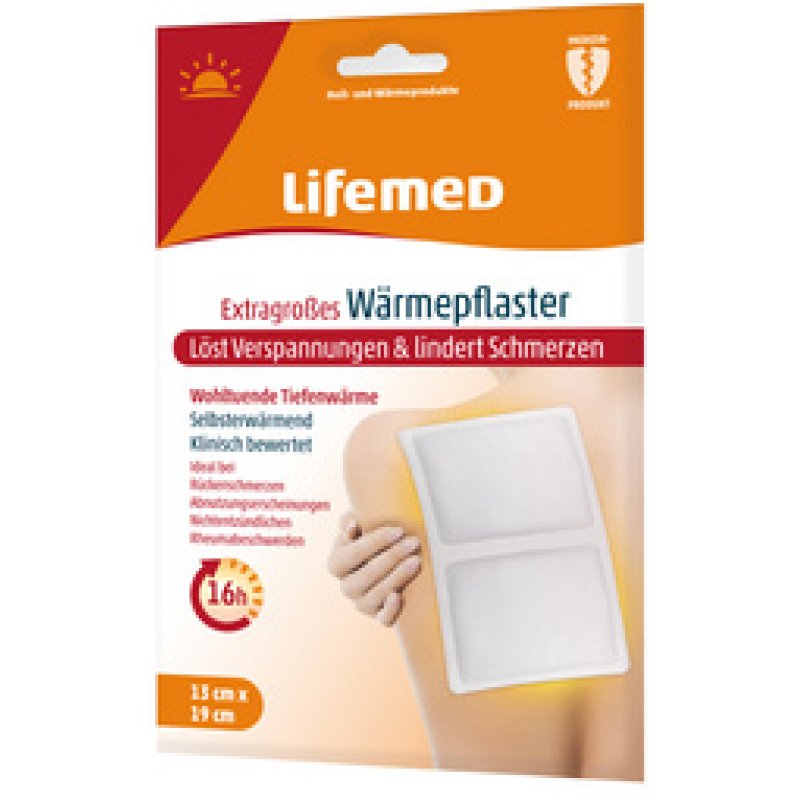 Lifemed Patch chauffant, 190 x 130 mm, blanc