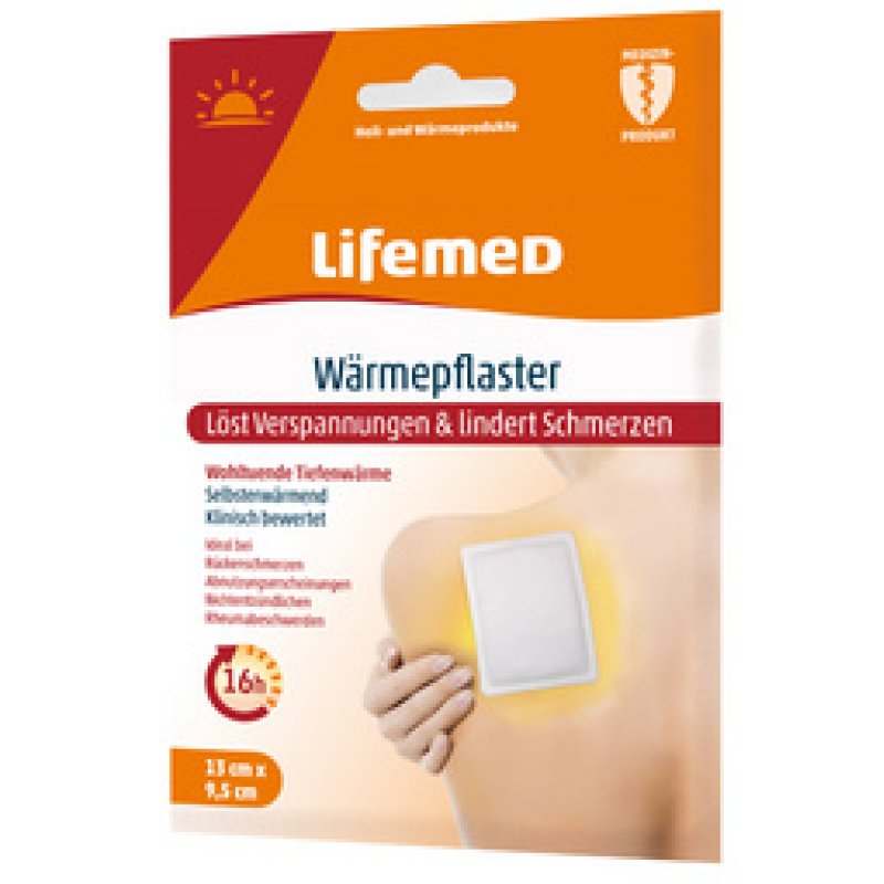 Lifemed Patch chauffant, 95 x 130 mm, blanc