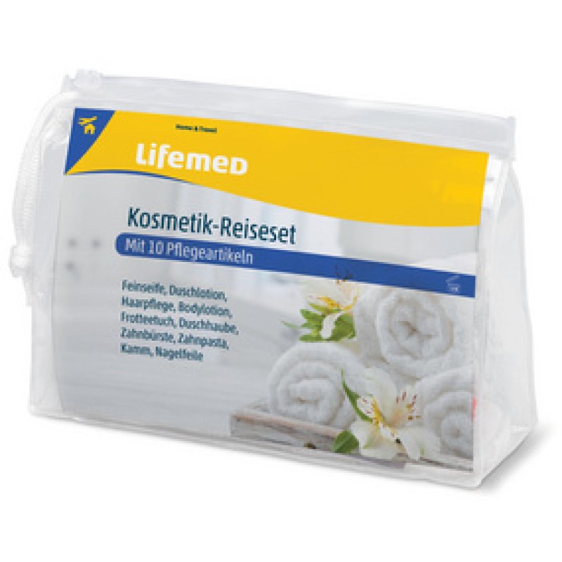 Lifemed Kit cosmétique de voyage, dans un étui en plastique