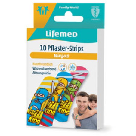 Lifemed Pansement pour enfants "Ninjas", paquet de 10