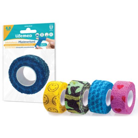 Lifemed Bande cohésive, auto-adhésive, assorti
