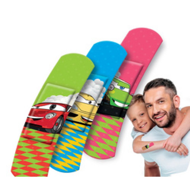 Lifemed Pansement pour enfants "Voitures", 40, boîte métal