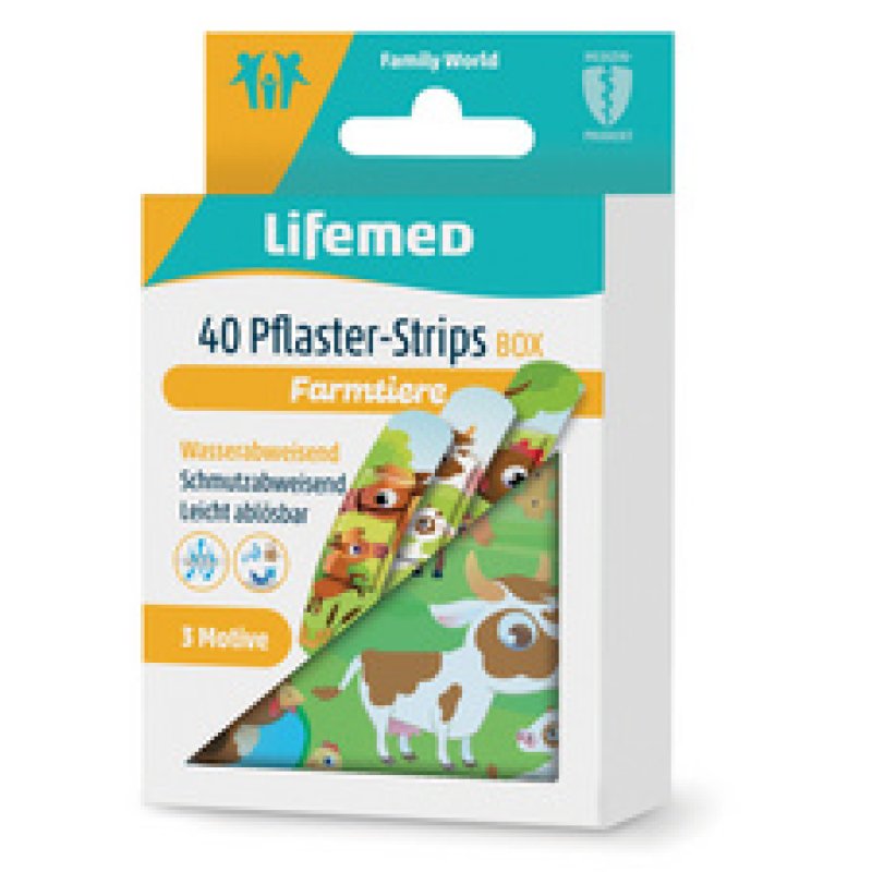 Lifemed Pansement pour enfants "Animaux", 40, boîte en métal