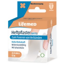 Lifemed Sparadrap "Classic", blanc, 25 mm x 5,0 m