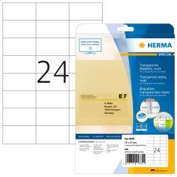 HERMA Labels transparent matt A4 70x37 mm film 600 pcs.