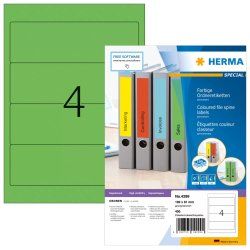 HERMA File labels A4 192x61 mm green paper matt opaque 400 pcs.