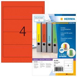 HERMA File labels A4 192x61 mm red paper matt opaque 400 pcs.