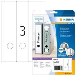 HERMA 5135 étiquette auto-collante Rectangle aux angles arrondis Permanent Blanc 75 pièce(s)