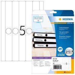 HERMA 5165 étiquette auto-collante Rectangle aux angles arrondis Permanent Blanc 125 pièce(s)