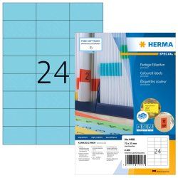 HERMA 4408 étiquette auto-collante Rectangle Permanent Bleu 2400 pièce(s)