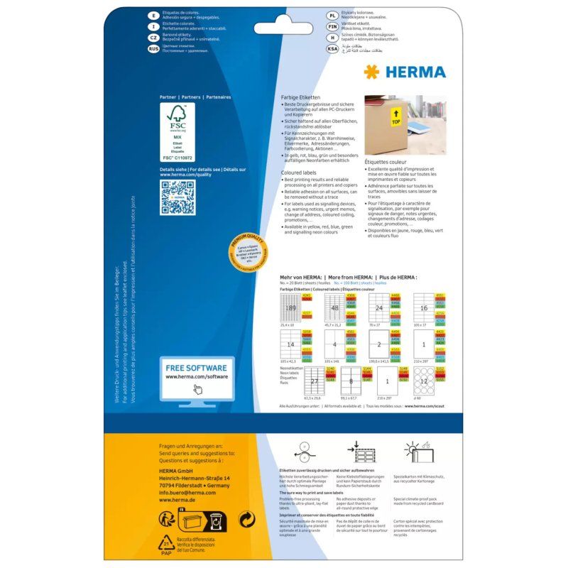 HERMA Etiquette universelle SPECIAL, 70 x 37 mm, vert