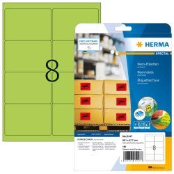 HERMA 5147 étiquette auto-collante Rectangle aux angles arrondis Permanent Vert 160 pièce(s)