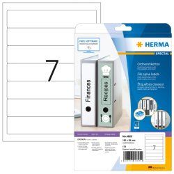 HERMA Etiquette dos de classeur SPECIAL, 192 x 38 mm, blanc
