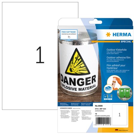 HERMA 9500 étiquette à imprimer Blanc Imprimante d'étiquette adhésive