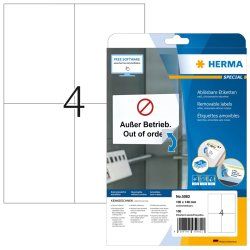 HERMA 5082 étiquette auto-collante Rectangle Amovible Blanc 100 pièce(s)