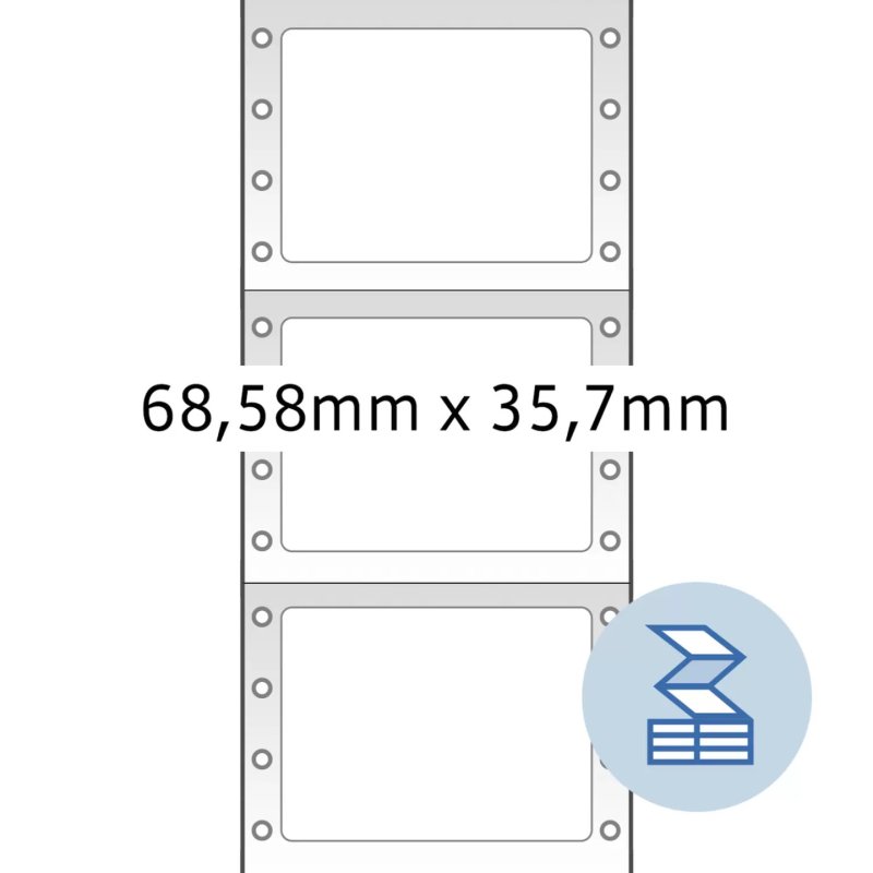 HERMA Computer labels continous 68.58x35.7 mm 1 row white paper matt 4000 pcs.