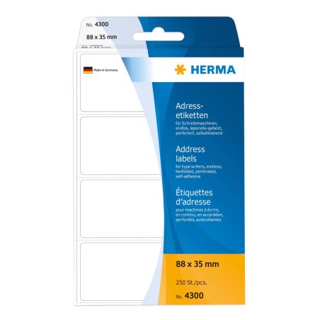HERMA 4300 étiquette d'adresse Blanc