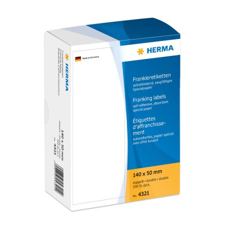 HERMA Franking labels double 140x50 mm 500 pcs.