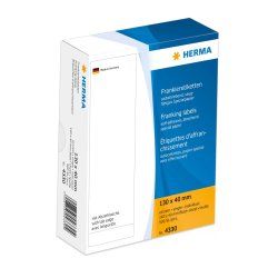 HERMA Franking labels with tab edge 130x40 mm 500 pcs.