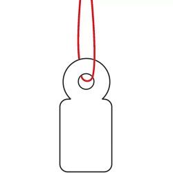 HERMA Strung marking tags 10x22 mm with red string 1000 pcs.