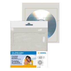 HERMA 7688 étui disque optique Housse 1 disques Transparent