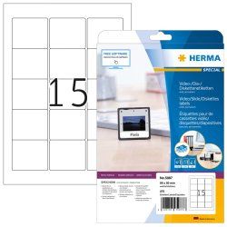 HERMA 5087 étiquette auto-collante Rectangle aux angles arrondis Permanent Blanc 375 pièce(s)