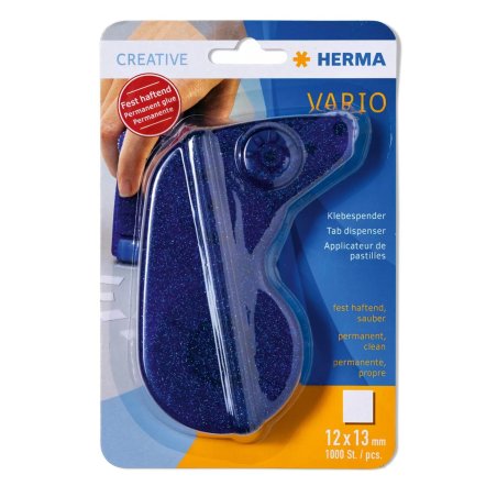 HERMA Tab dispenser Vario, permanent, blue, 1000 paper stickers