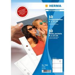 HERMA 7584 protecteur de feuilles 90 x 130 mm Polypropylène (PP) 10 pièce(s)