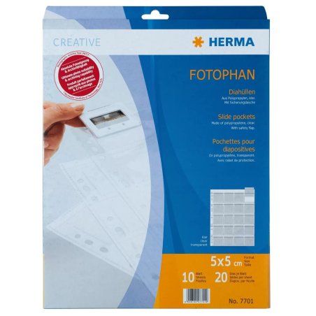 HERMA Slide pockets for 35 mm slides film clear 10 pockets