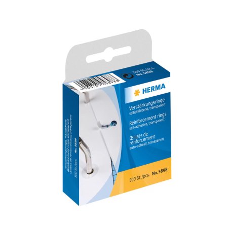 HERMA Reinforcement rings self-adhesive ø 12 transparent 500 pcs. self-adhesive label 500 pc(s)