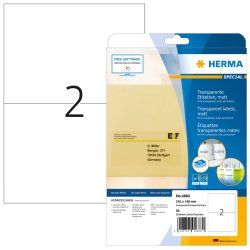 HERMA Labels transparent matt A4 210x148 mm film 50 pcs.
