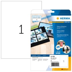 HERMA Etiquette brillante SPECIAL, 210 x 297 mm, blanc