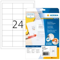 HERMA Etiquette couvrante/correctrice SPECIAL,64,6 x 33,8 mm