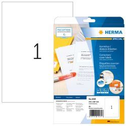 HERMA Correction/covering labels A4 210x297 mm white paper matt opaque 25 pcs.