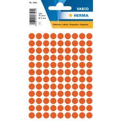 HERMA Étiquettes universelles Ø 8 mm rondes, rouges, papier mat, 540 pcs