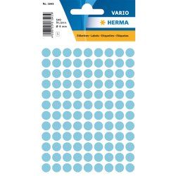 HERMA Étiquettes universelles Ø 8 mm rondes, bleues, papier mat, 540 pcs