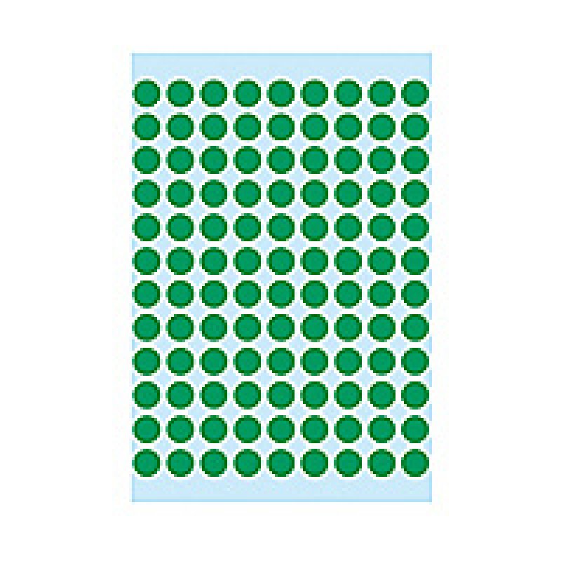 HERMA Pastille adhésive, diamètre: 8 mm, vert foncé