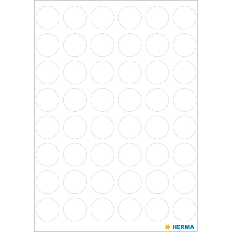 HERMA Multi-purpose labels / colour dots, Ø 13mm self-adhesive label Circle Permanent White 240 pc(s)